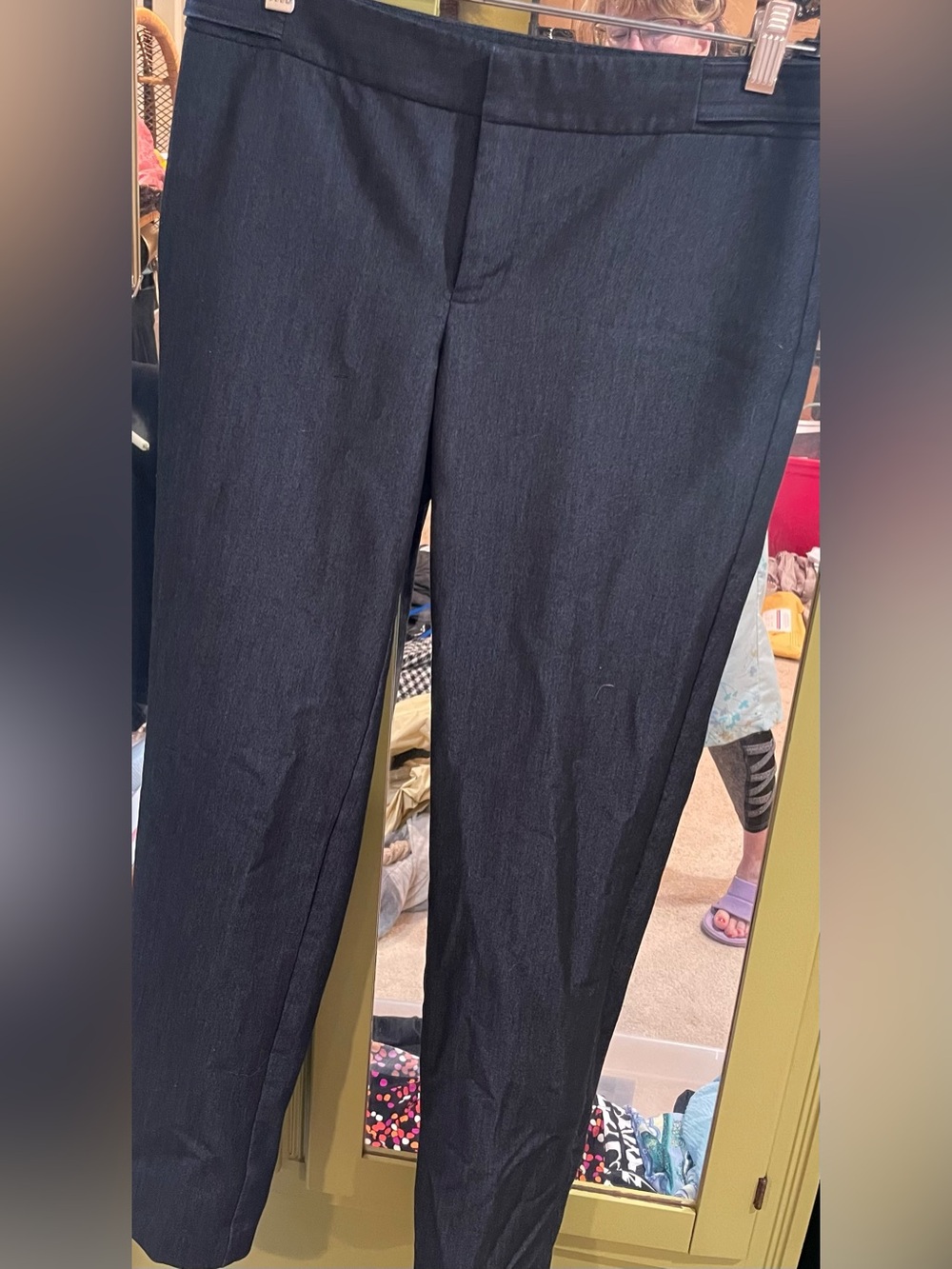 Classic Charcoal Grey Slim Dress Pants
